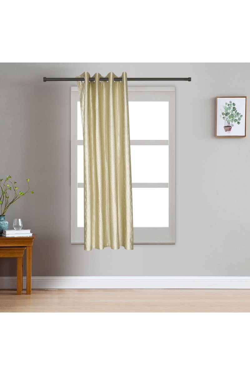 Home Beautiful                         5 ft. Beige Polyester Curtain