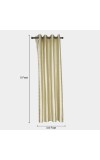 Home Beautiful 5 ft. Beige Polyester Curtain Home Beautiful 5 ft. Beige Polyester Curtain