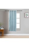 Home Beautiful 5 ft. Light Blue Polyester Curtain Home Beautiful 5 ft. Light Blue Polyester Curtain