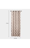 Home Beautiful 5 ft. Brown Polyester Curtain Home Beautiful 5 ft. Brown Polyester Curtain