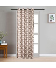 Home Beautiful                         7 ft. Brown Polyester Curtain