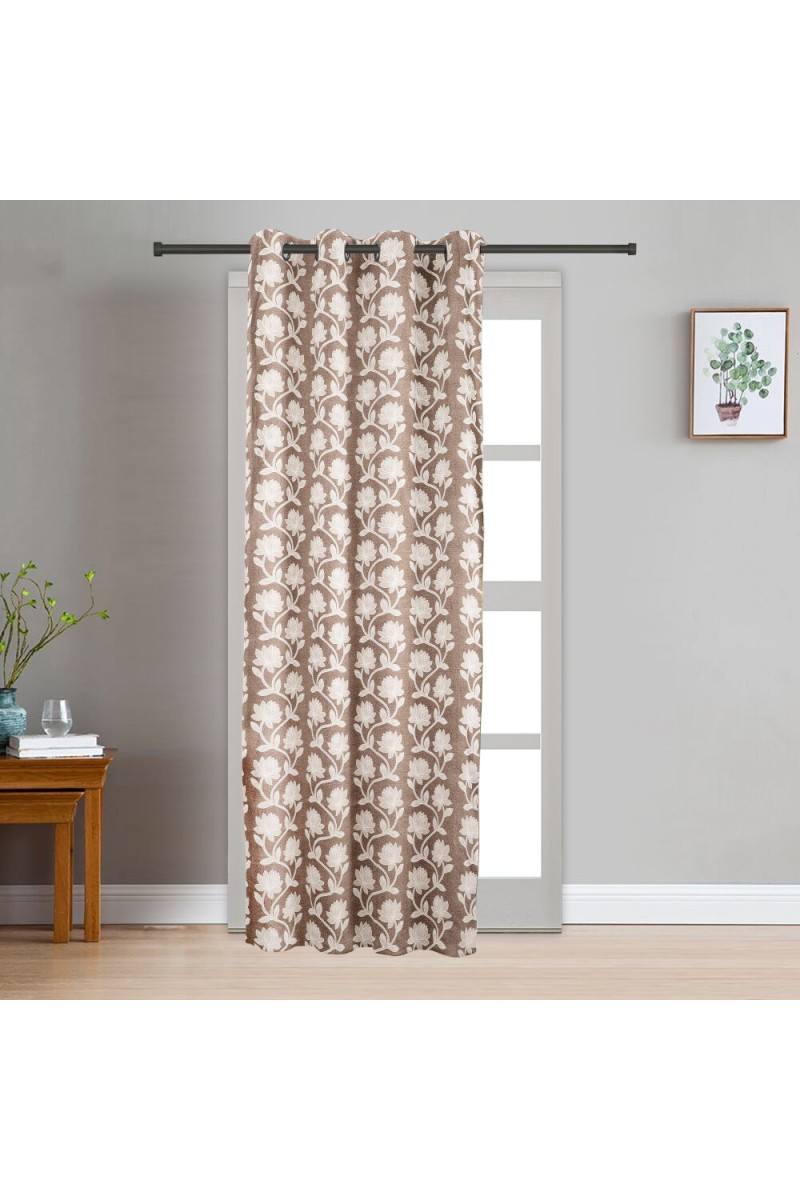 Home Beautiful                         7 ft. Brown Polyester Curtain