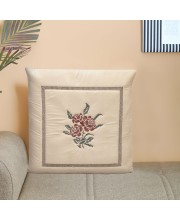 Home Beautiful                         Beige Polyester Cushion Cover