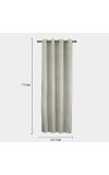 Home Beautiful 7ft. Grey Polyester Curtain Home Beautiful 7ft. Grey Polyester Curtain