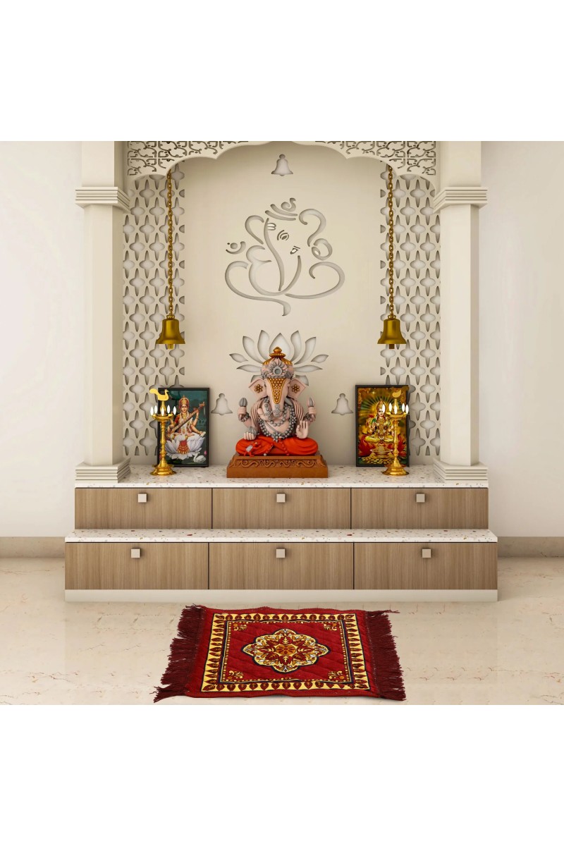 Home Beautiful                         Maroon Polyester Door Mat