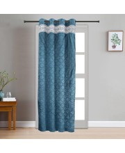 Home Beautiful                         7 ft. Dark Blue Polyester Curtain