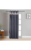 Home Beautiful 7 ft. Dark Grey Polyester Curtain Home Beautiful 7 ft. Dark Grey Polyester Curtain