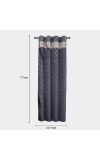 Home Beautiful 7 ft. Dark Grey Polyester Curtain Home Beautiful 7 ft. Dark Grey Polyester Curtain