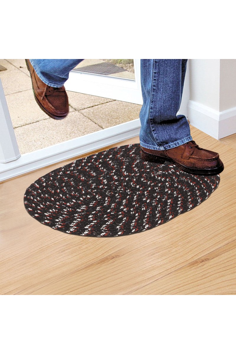Home Beautiful                         Brown Polyester Cotton Door Mat
