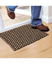 Home Beautiful                         Brown Polyester Cotton Door Mat