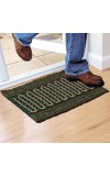 Home Beautiful                         Green Polyester Cotton Door Mat