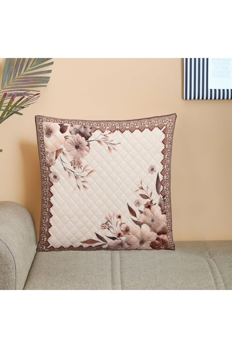 Home Beautiful                         Beige Polyester Cushion Cover