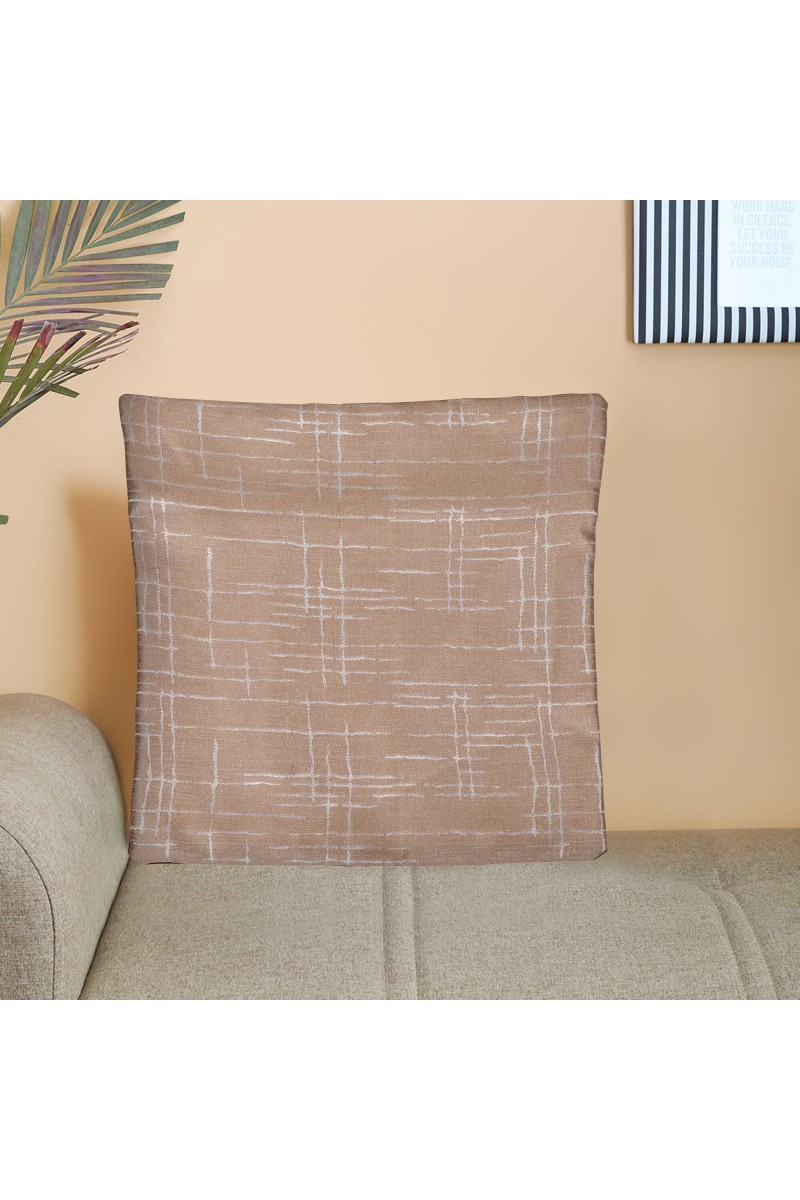 Home Beautiful                         Brown Polyester Cushion Cover