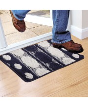 Home Beautiful                         Anti-Skid Blue Polyester Door Mat