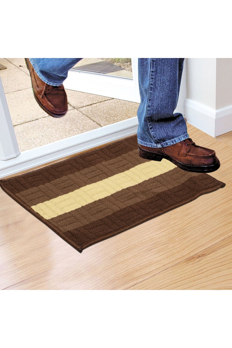 Home Beautiful                         Anti-Skid Brown Polypropylene Door Mat