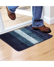 Home Beautiful                         Anti-Skid Blue Polyester Door Mat