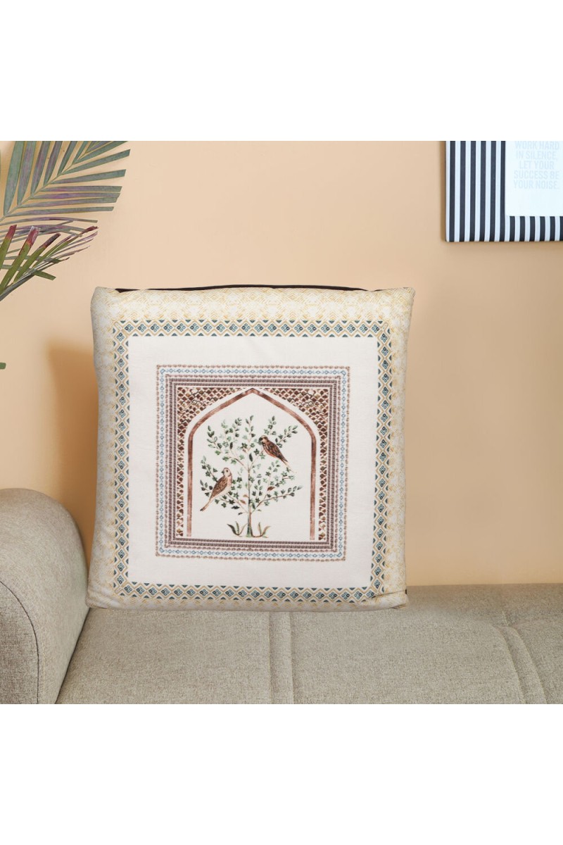 Home Beautiful                         White Polyester Cushion Cover