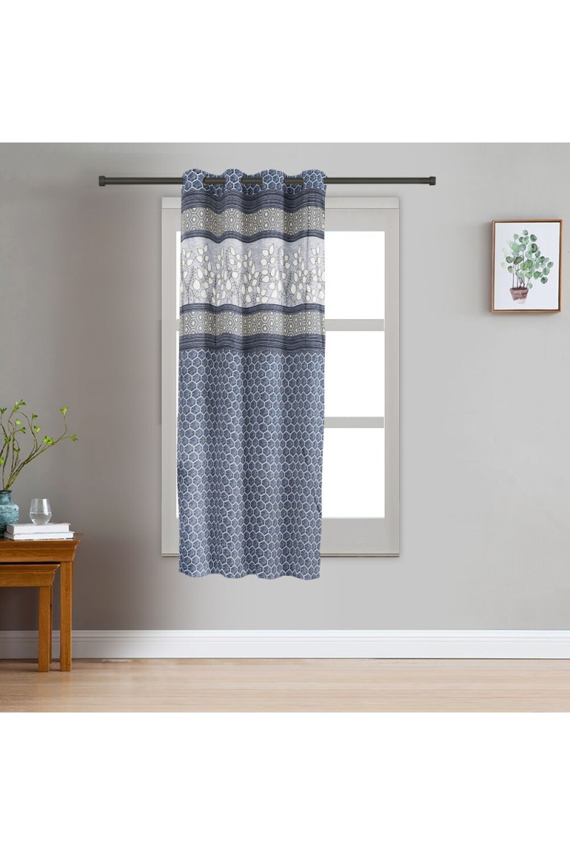 Home Beautiful                         5 ft. Blue Polyester Curtain