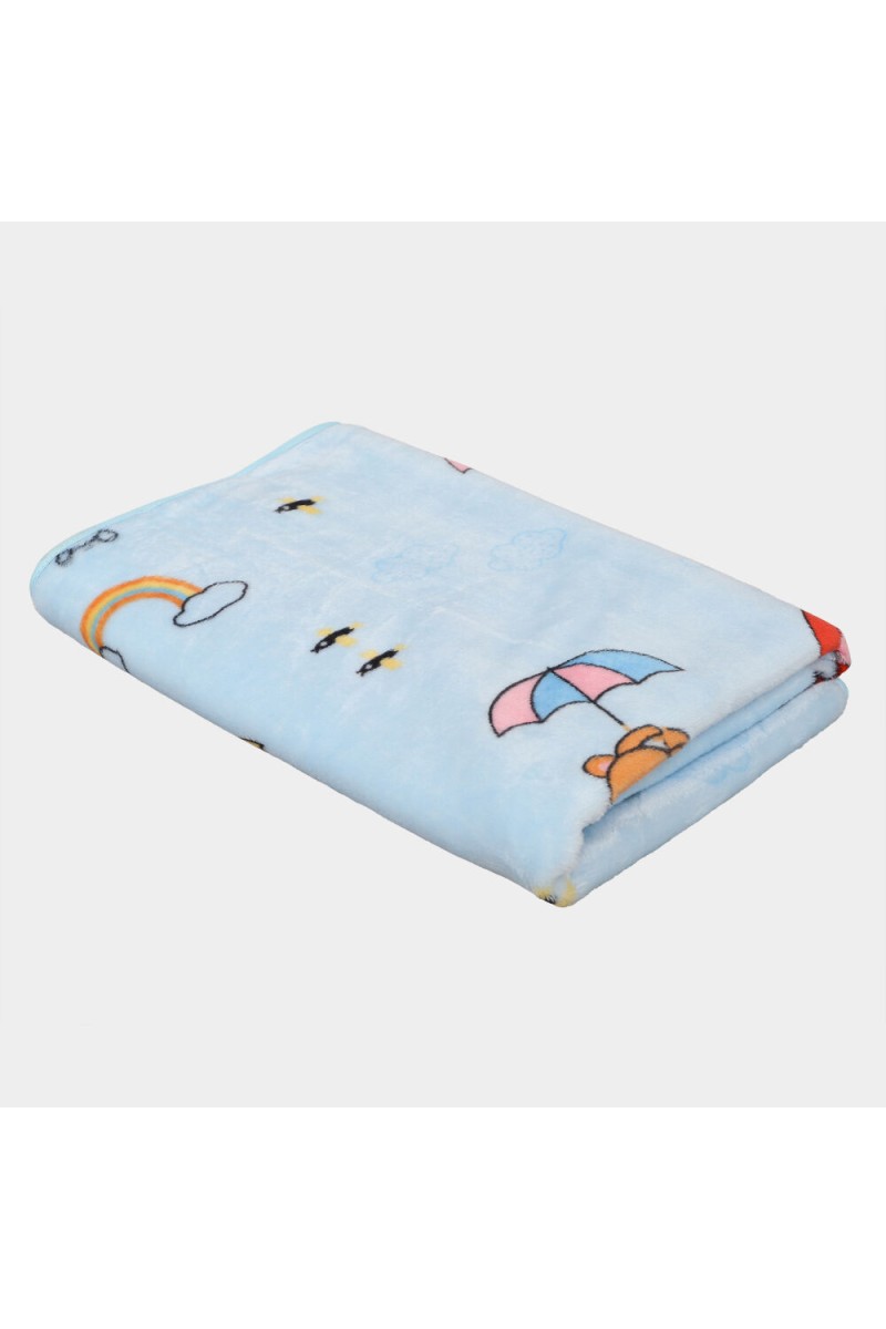 Home Beautiful                         Blue Polymide Baby Towel