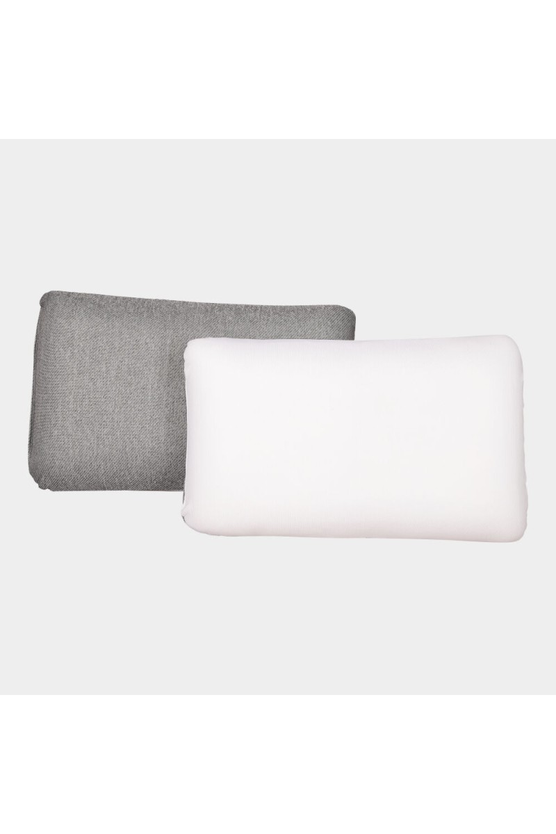 Home Beautiful                         White|Grey Memory Foam Cushion Set of 2