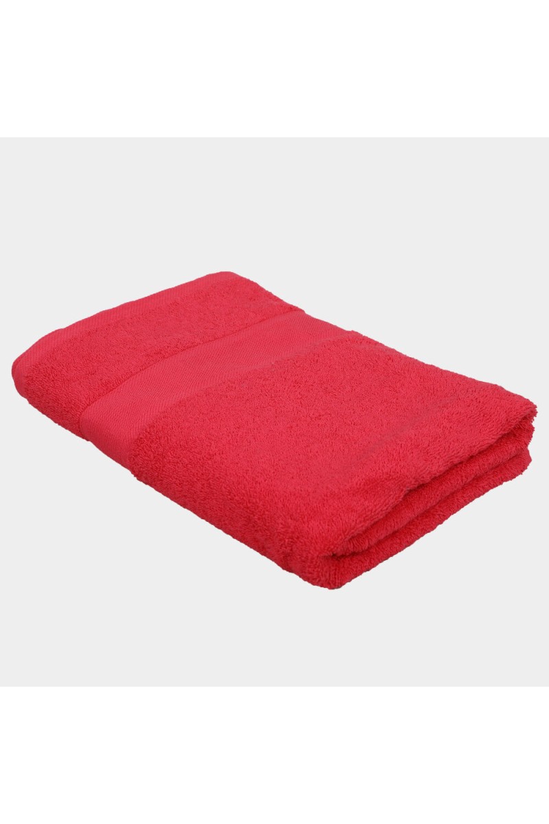 Home Beautiful                         250 GSM Red Cotton Bath Towel