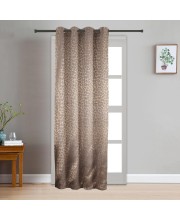 Home Beautiful                         7ft. Chocolate Brown Blackout Eyelet Curtains