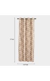 Home Beautiful                         5ft. Soft Beige Printed Eyelet Curtains