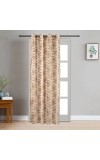 Home Beautiful                         7ft. Soft Beige Printed Eyelet Curtains