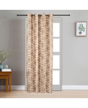 Home Beautiful                         7ft. Soft Beige Printed Eyelet Curtains