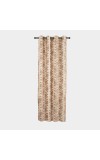 Home Beautiful                         7ft. Soft Beige Printed Eyelet Curtains