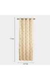 Home Beautiful 7ft. Beige Printed Eyelet Window Curtains Home Beautiful 7ft. Beige Printed Eyelet Window Curtains