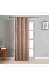 Home Beautiful 7ft. Brown Printed Eyelet Curtains Home Beautiful 7ft. Brown Printed Eyelet Curtains
