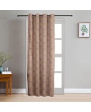 Home Beautiful                         7ft. Brown Printed Eyelet Curtains