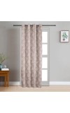 Home Beautiful                         7ft. Beige Printed Eyelet Window Curtains