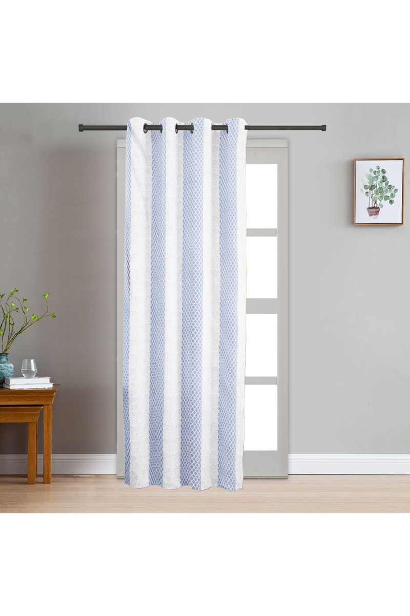 Home Beautiful                         7ft. Light Blue Polyester Curtain