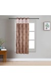 Home Beautiful 5ft. Rich Chocolate Brown Embossed Eyelet Window Curtains Home Beautiful 5ft. Rich Chocolate Brown Embossed Eyelet Window Curtains