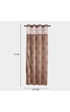 Home Beautiful 5ft. Rich Chocolate Brown Embossed Eyelet Window Curtains Home Beautiful 5ft. Rich Chocolate Brown Embossed Eyelet Window Curtains