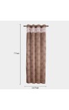 Home Beautiful 7ft. Rich Chocolate Brown Embossed Eyelet Window Curtains Home Beautiful 7ft. Rich Chocolate Brown Embossed Eyelet Window Curtains