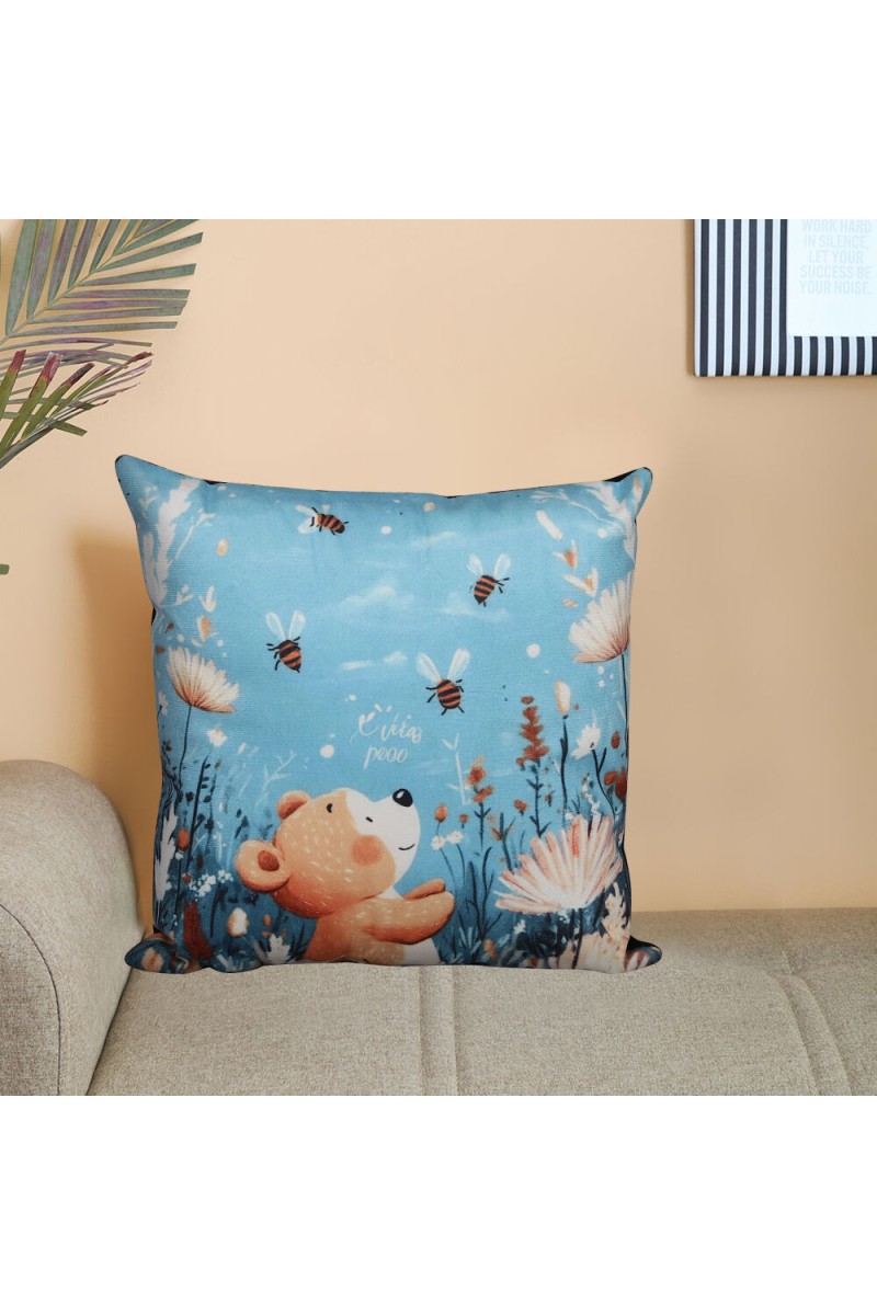 Home Beautiful                         Blue Polyester Cushion
