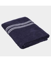 Home Beautiful                         350 GSM Navy Blue Cotton Bath Towel