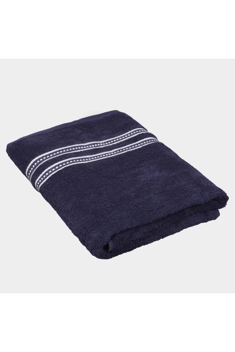 Home Beautiful                         350 GSM Navy Blue Cotton Bath Towel