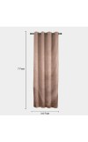 Home Beautiful                         7ft. Pink Polyester Curtain