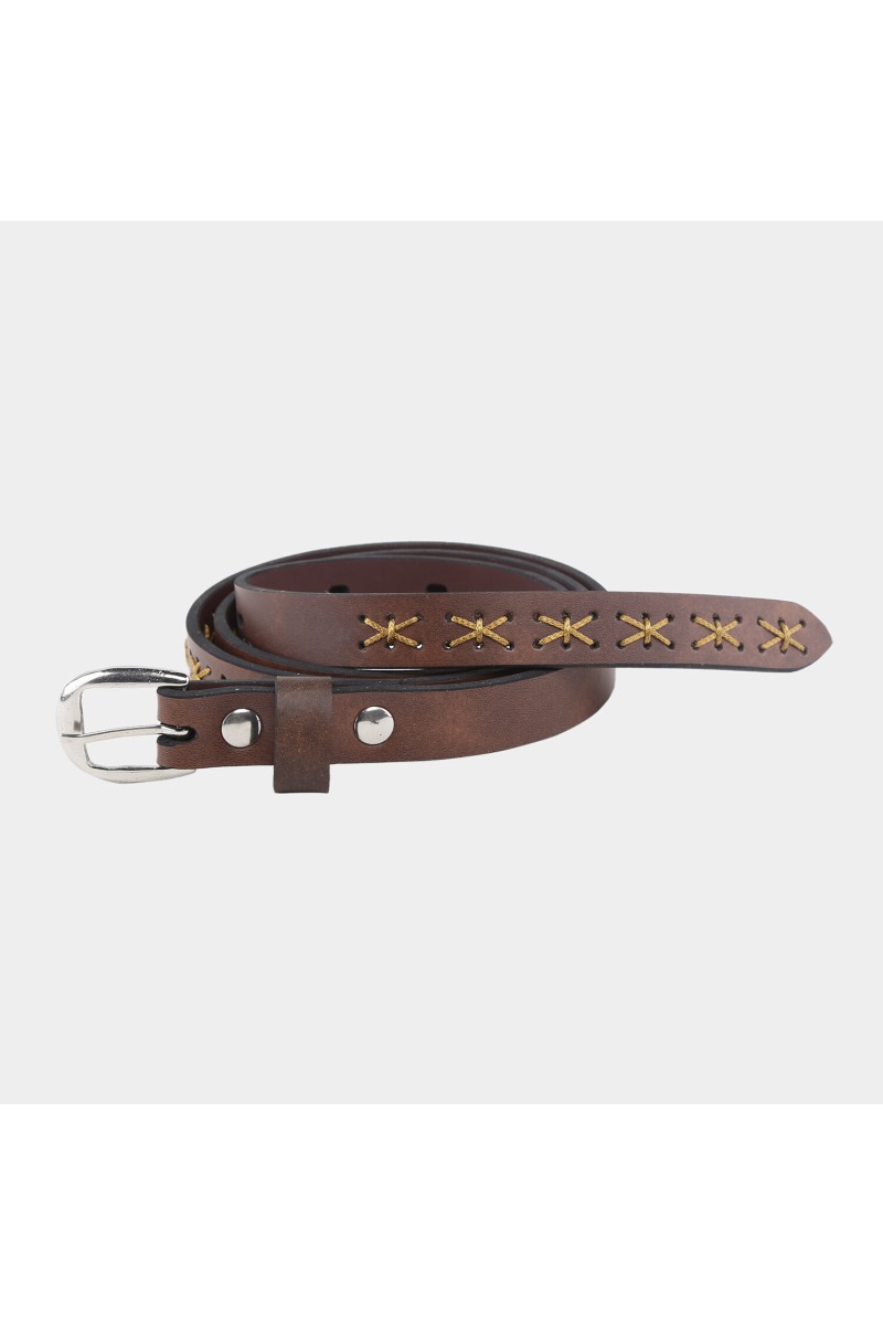 Lucky Charm                         Women's Brown Polyurethane Belt