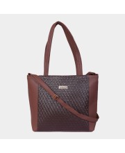 Lucky Charm                         Women's Brown Polyurethane Tote Bag