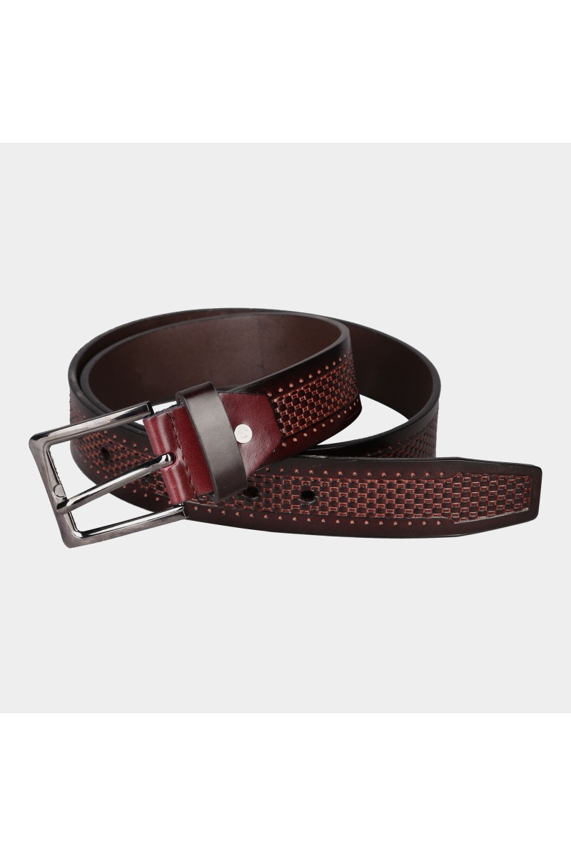 Black Tie                         Men's Brown Polyurethane Casual Belt