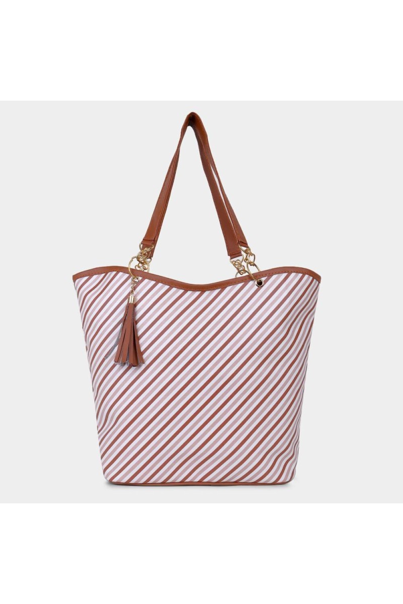 Lucky Charm                         Women's Tan Polyurethane Tote Bag