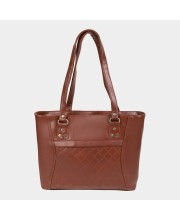 Lucky Charm                         Women's Brown Polyurethane Tote Bag