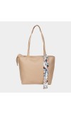 Lucky Charm                         Women's Beige Polyurethane Tote Bag