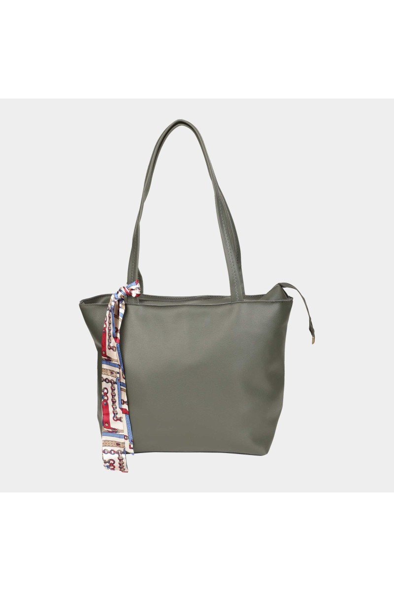 Lucky Charm                         Women's Olive Polyurethane Tote Bag