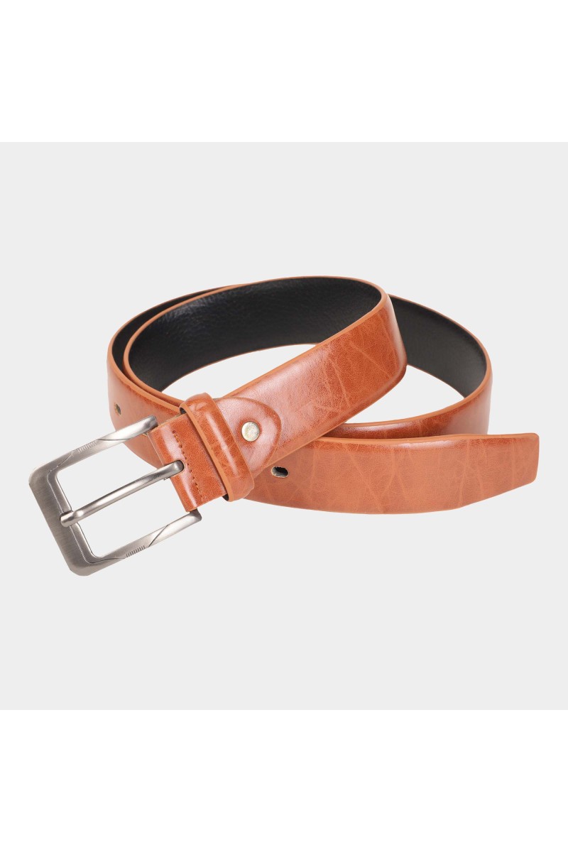 Black Tie                         Men's Tan Polyurethane Casual Belt
